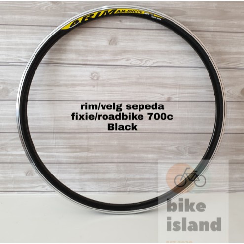 Rim / Velg Sepeda Fixie / Roadbike 700c Hitam (Black)