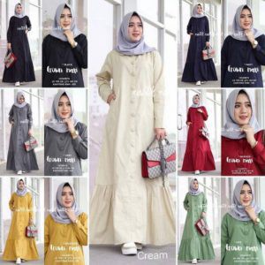 40+ Koleski Terbaik Model Baju Gamis Untuk Lebaran 2020