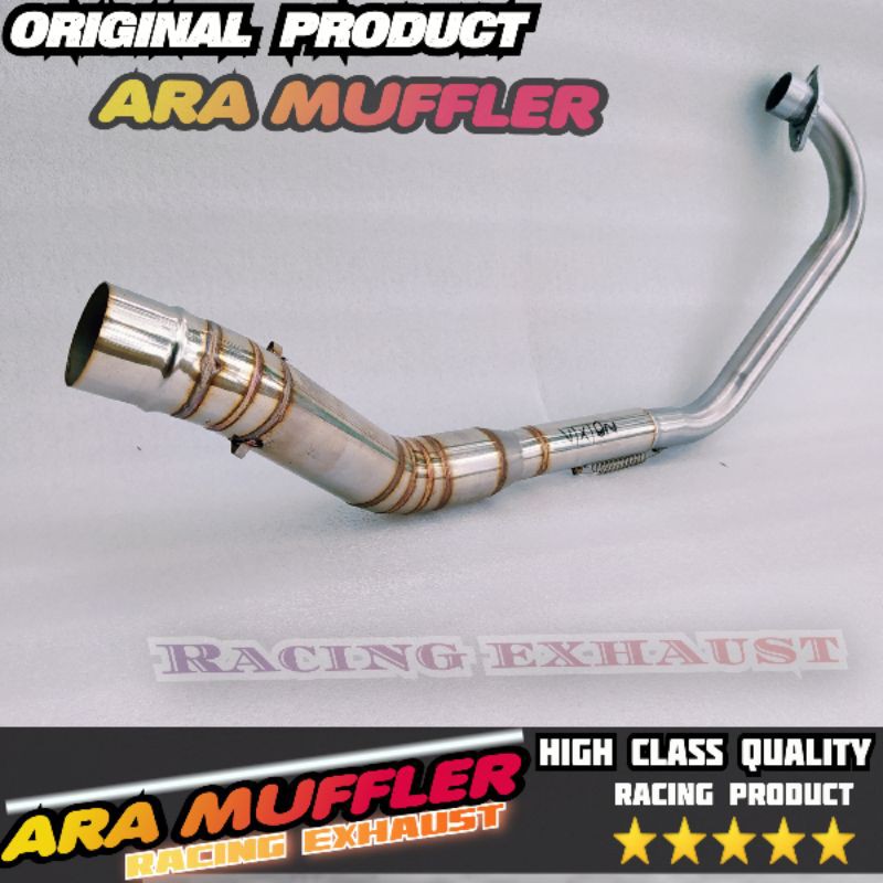 Pipa Leher Knalpot Racing Vixion Old New NVL semi stainless