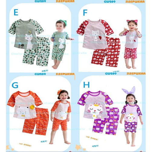 Piyama Anak Perempuan Gw 289 Setelan Baju Tidur Anak Cewek Lucu Shopee Indonesia