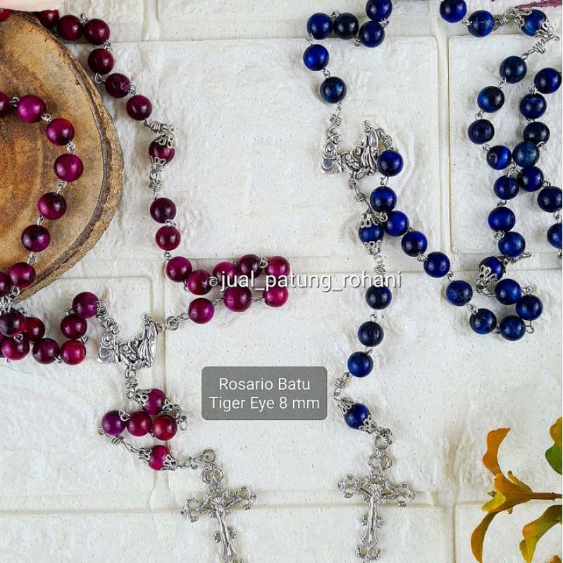 Rosario Batu Tiger Eye 8 mm
