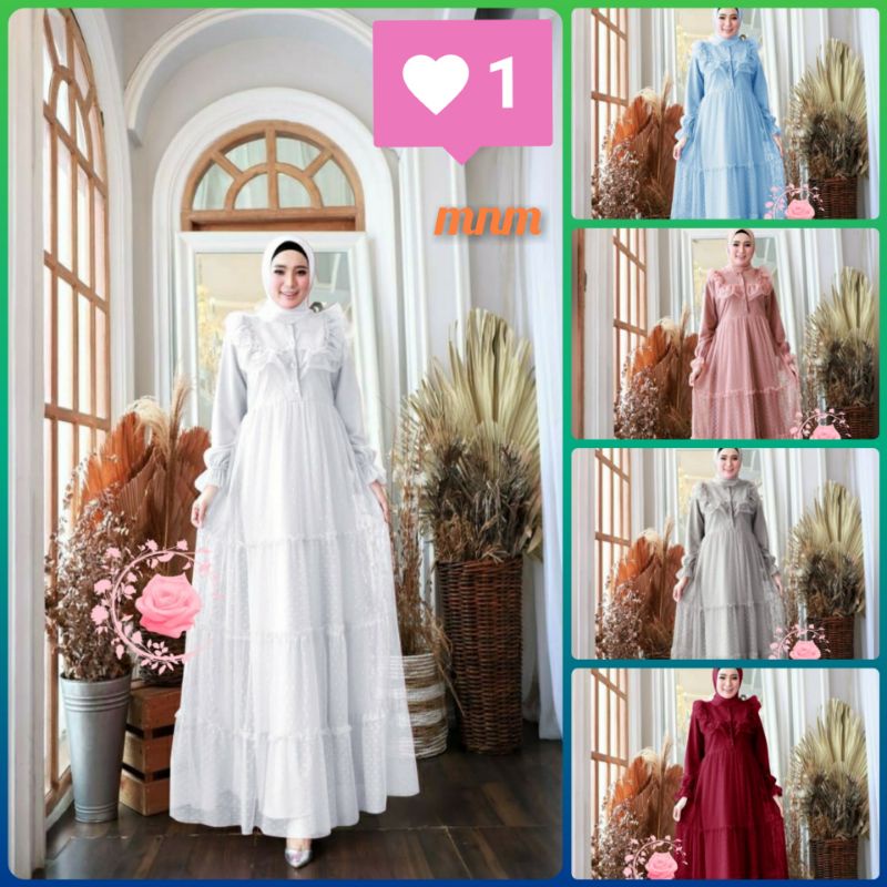 GAMIS MUSLIMAH KONDANGAN PESTA PERNIKAHAN JUMBO DRESS BIGSIZE GAUN PANJANG UKURAN XL XXL PREMIUM IMP