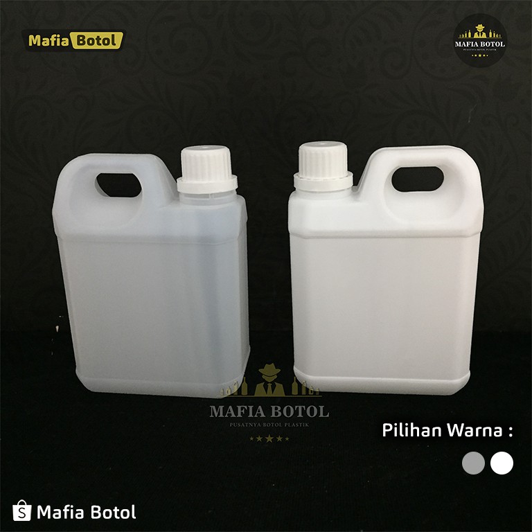 Jerigen 1 L pendek kemasan madu wadah pupuk botol oli hdpe curigen baru kemasan unik