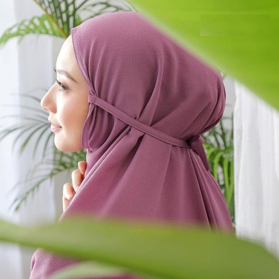 PROMO JILBAB DEWASA KERUDUNG KHIMAR POLOS INSTAN BERGO MARYAM TALI DIAMOND