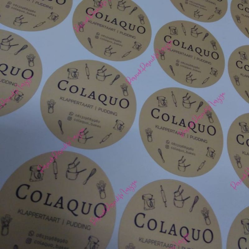 

Cetak Stiker Label A3+ Print + Cutting, Stiker Vinyl
