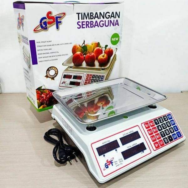 TIMBANGAN SERBAGUNA GSF / TIMBANGAN DIGITAL BUAH 30KG / TIMBANGAN DIGITAL LAUNDRY BARANG 30KG / TIMBANGAN GSF 4530 / GSF4530 / GSF G4530 / GSF G-4530