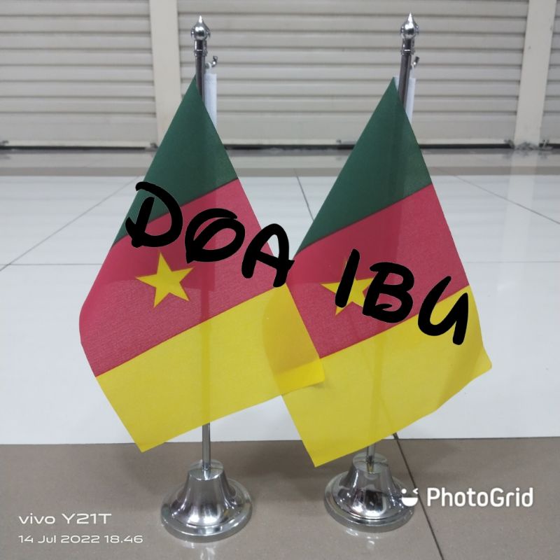

best seller tiang stenlis meja+bendera KAMERUN ready stock