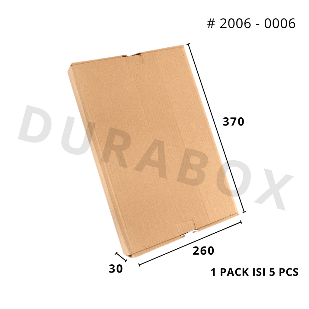 

26 x 3 x 37 cm MAILER | KARDUS / KARTON BOX CORRUGATED - KEMASAN / PACKAGING / PACKING MAKANAN | #2006-0006