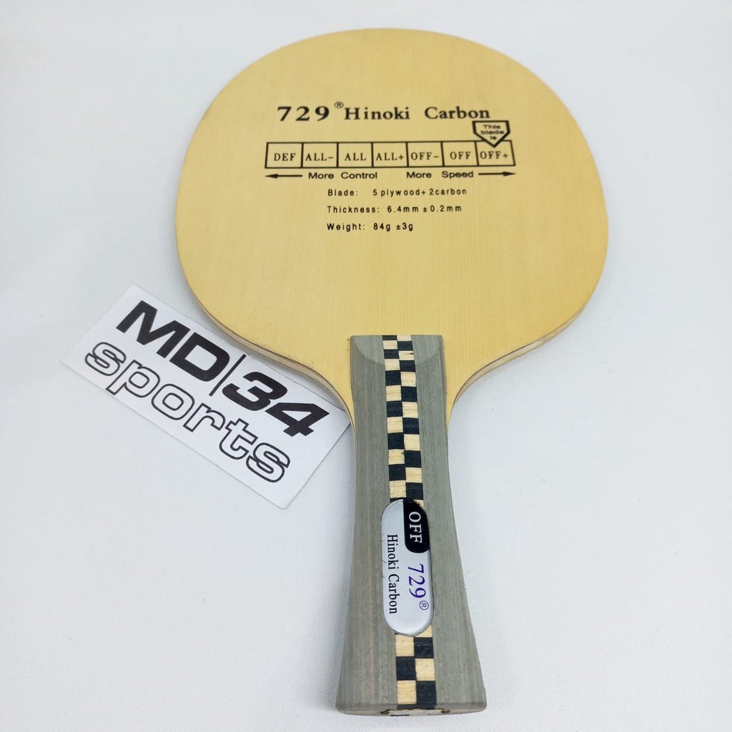 KAYU FRIENDSHIP / 729 DYNASTY HINOKI CARBON - Kayu / Blade / Bet Pingpong Murah