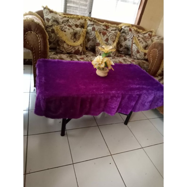 TAPLAK MEJA RUANG TAMU | TAPLAK MEJA BULU RASFUR