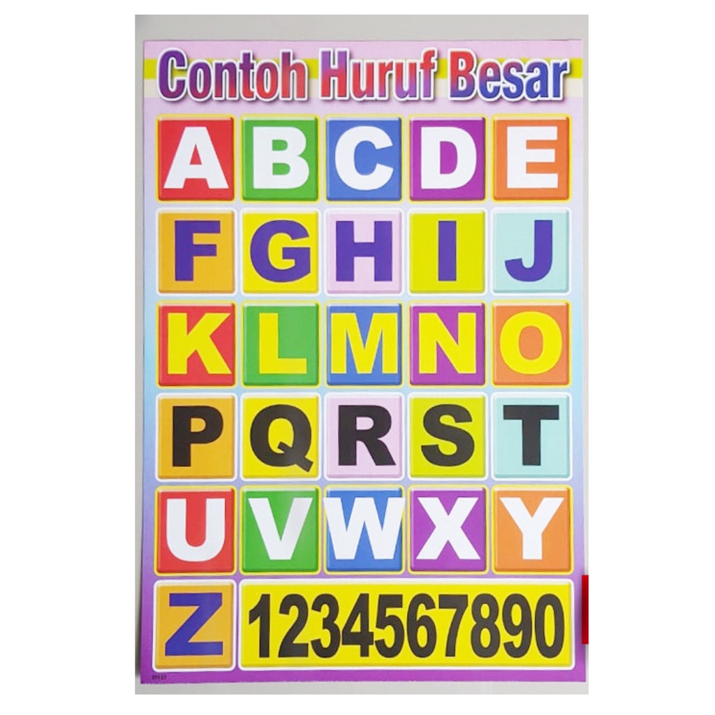 

Poster Edukasi Anak PAUD TK SD Contoh Huruf Besar