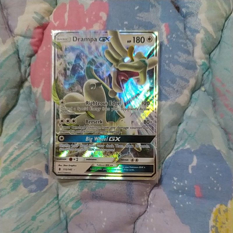 kartu pokemon Sun and Moon drampa gx