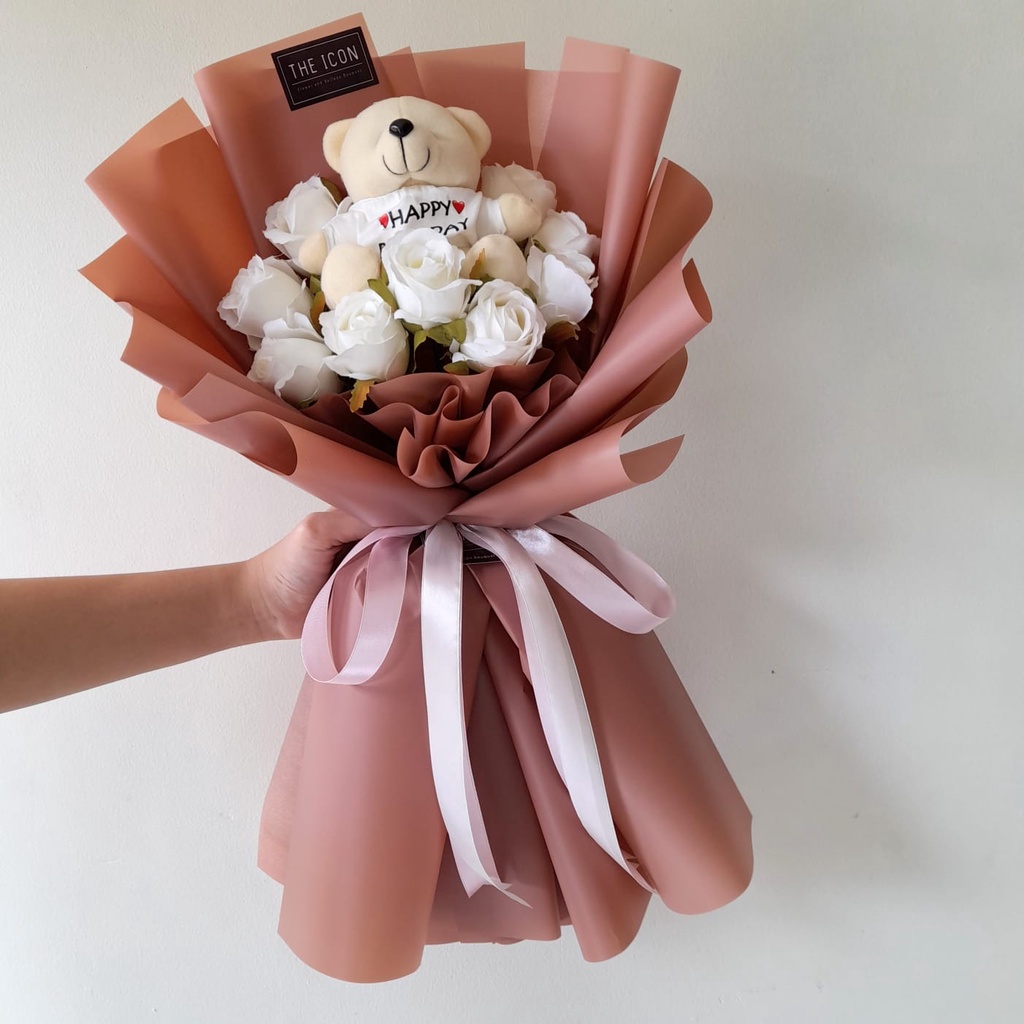 Buket Bunga Artificial Wisuda | Buket Bunga Boneka Wisuda | Buket Wisuda Bekasi