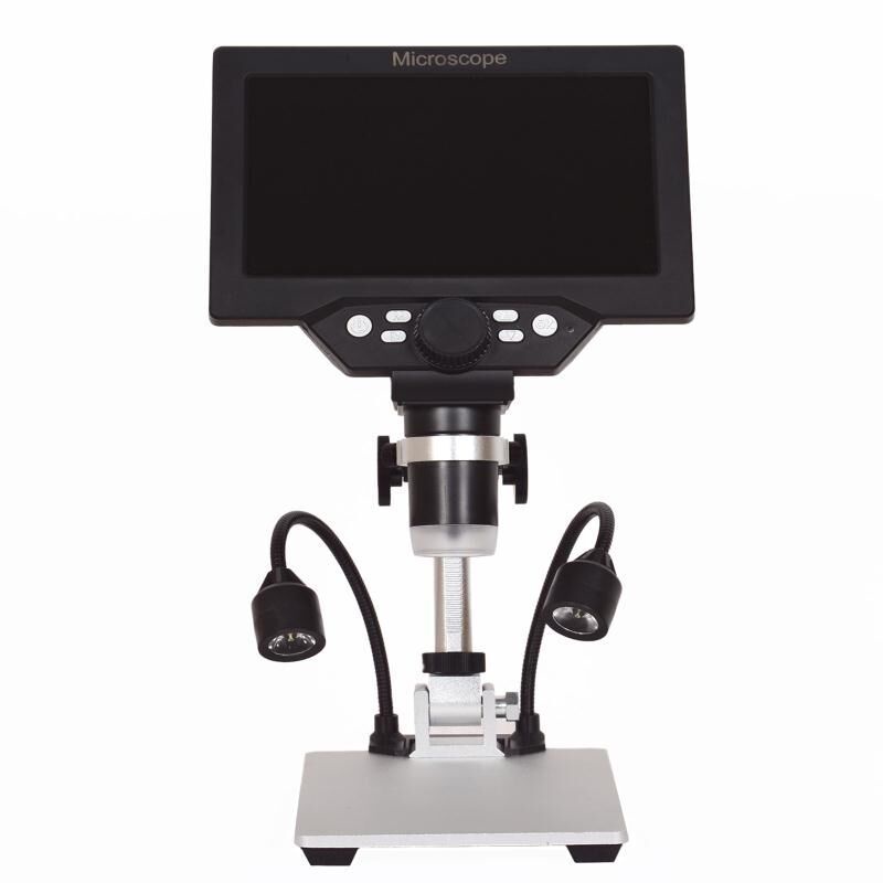 KKMOON Mikroskop Digital 12 MP 1200X with Monitor &amp; Metal Stand - G1200 - Black