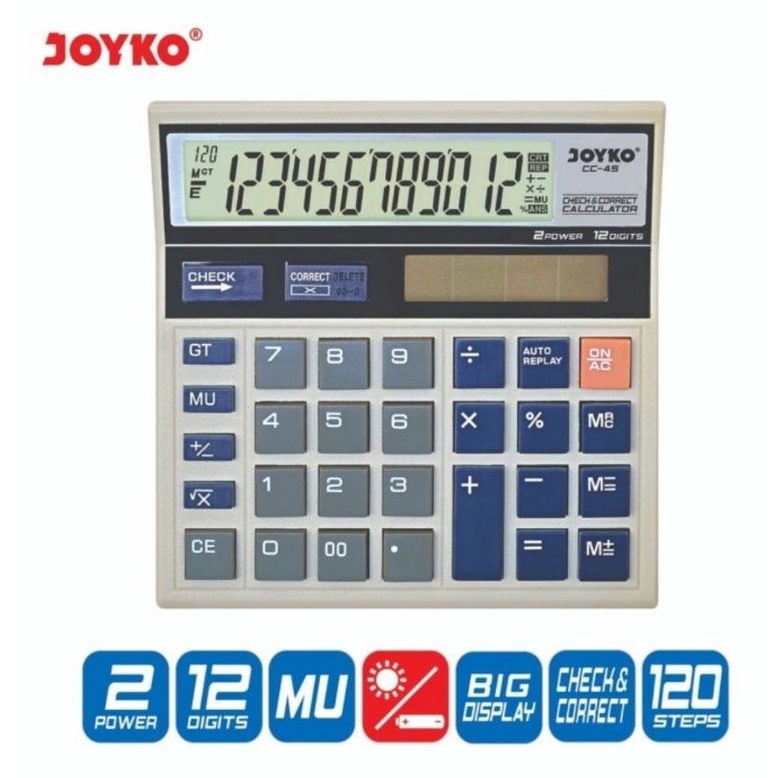 KALKULATOR CHECK &amp; CORRECT JOYKO CC-45 ORI - Calculator Desktop CC45