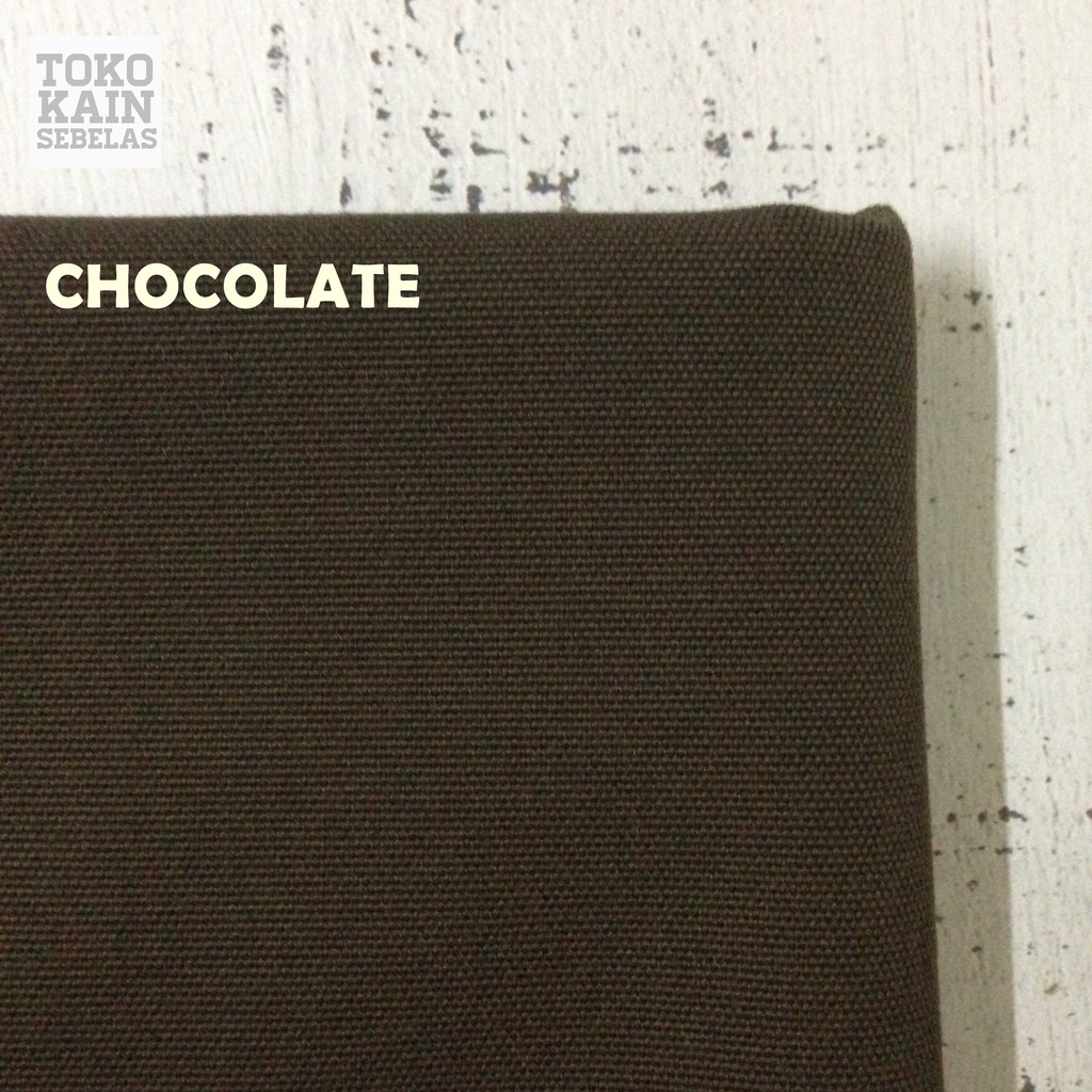 Kain canvas waterproof warna Chocolate 0,5mtr
