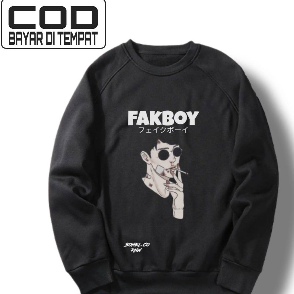 COD M-XXXL JAKET SWEATER HOODIE ORIGINAL CREWNECK FAKBOY /Sweater oblong cewe cowo premium