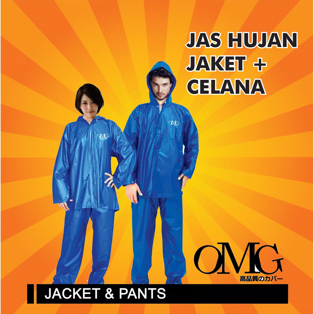 JAS HUJAN MANTEL JAKET JAS HUJAN MANTEL CELANA - JAS HUJAN MANTEL PRIA WANITA - JAS HUJAN OMG