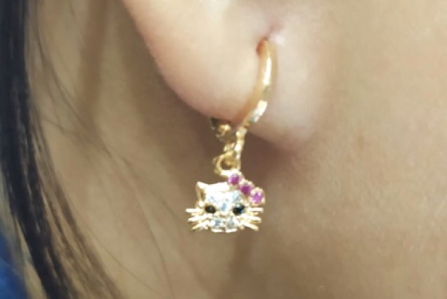 [tiara] anting wanita / anting helo kity / anting lapis emas / anting helokity / replika emas