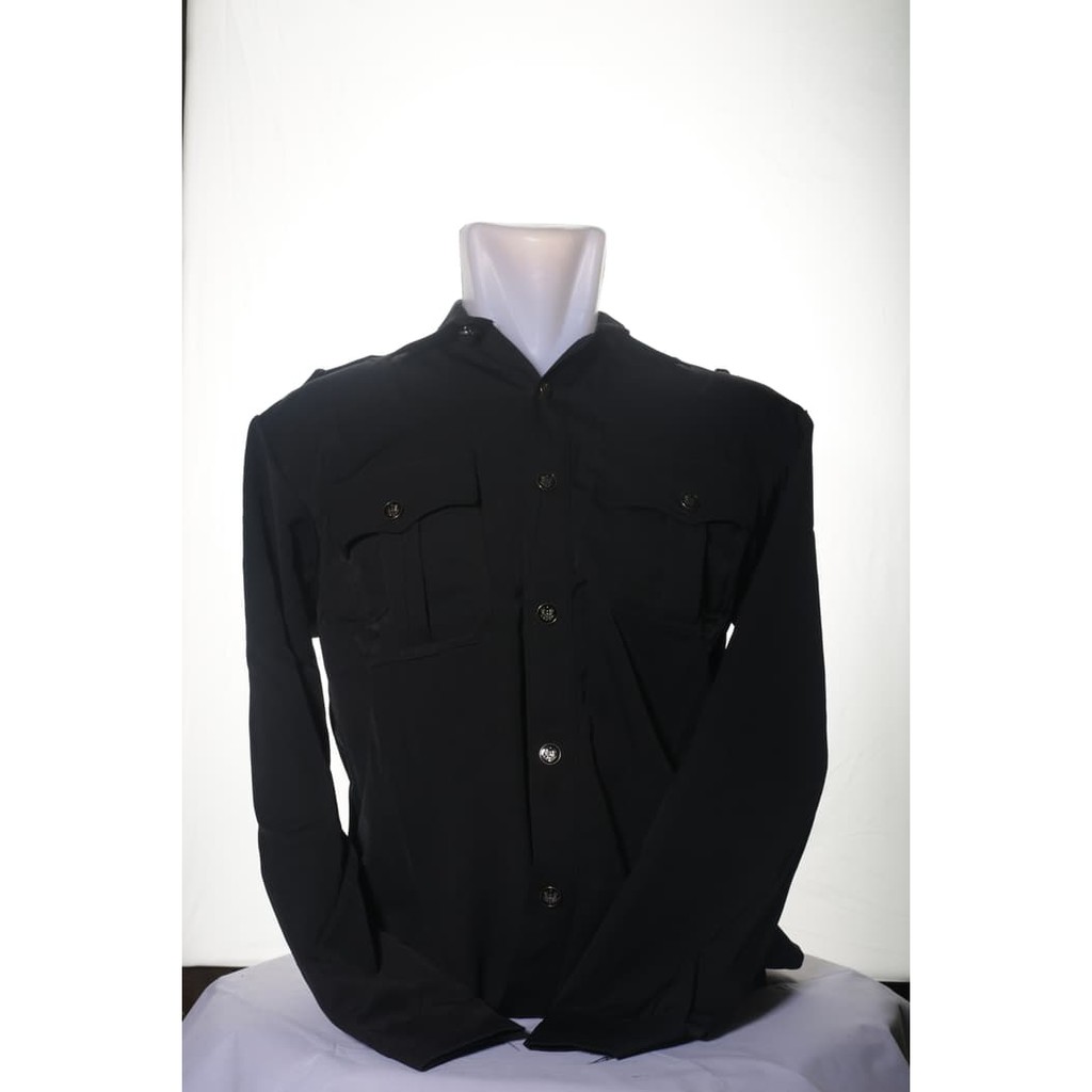 Seragam PDL Satpam Security Murah Seragam PDL Safari Lengan Panjang Hitam|Seragam Safari Satpam