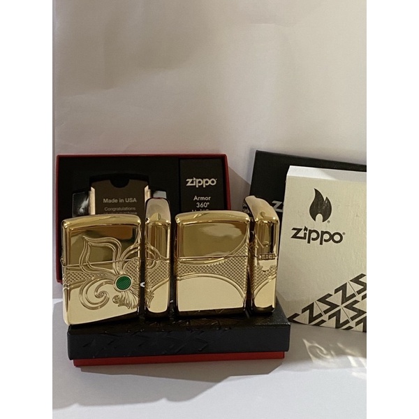 Original Zippo 49108  Armor Fleu De Lis Gold plated