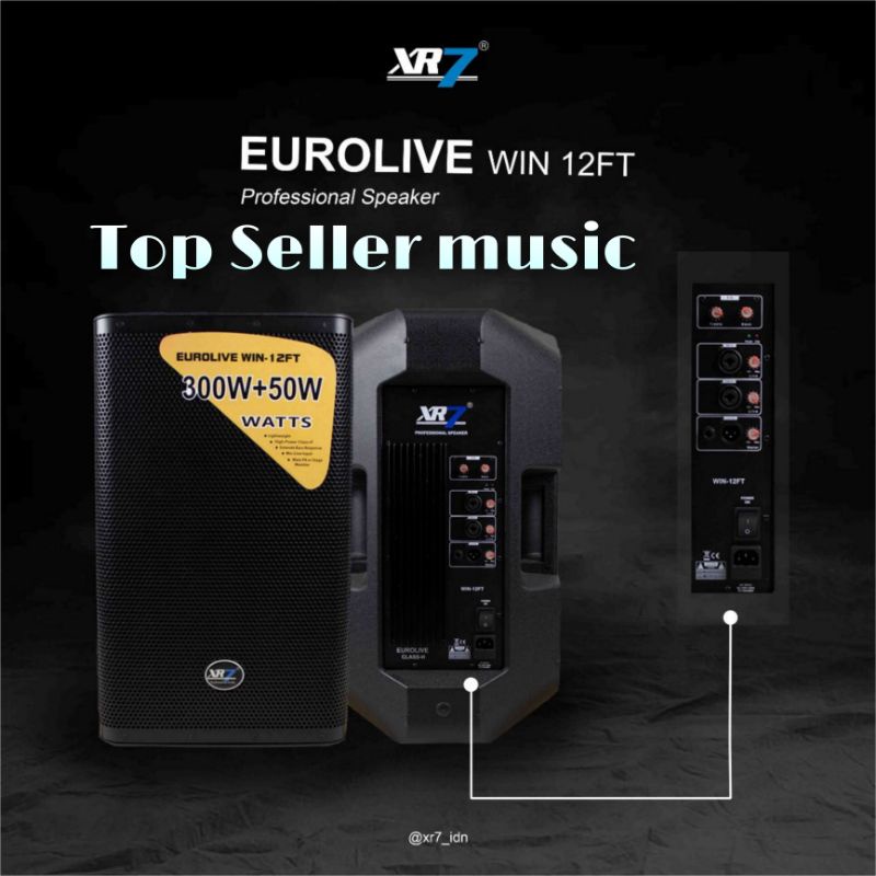 SPEAKER AKTIF XR7 EUROLIVE WIN 12 FT ORIGINAL 12INCH AKTIF SPEAKER 2UNIT