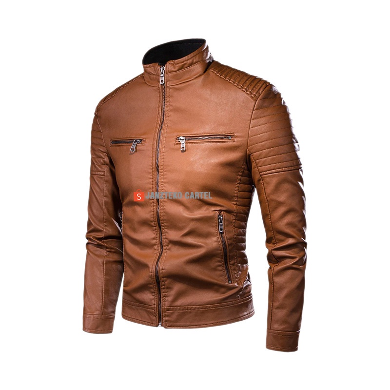 JNK x CRUIZE Jaket Pria Synthetic Leather Premium Original Import Bahan Semi Kulit Sintetis Viena Asli Garut Acara Kasual Motoran Riding Racing Touring Jalanan Vintage Remaja Cowok Laki Laki Dewasa Anak Muda Terbaru 2023 Yamaha Team Nmax Rxking