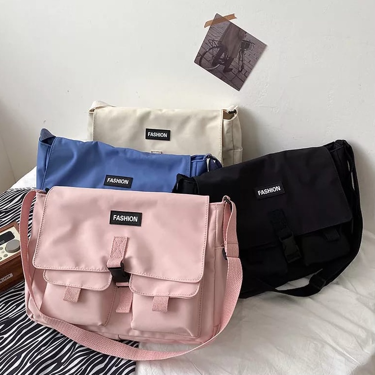 CANDRA KUY - Tas Selempang Wanita Slingbag Kanvas Fashion Ala Korea