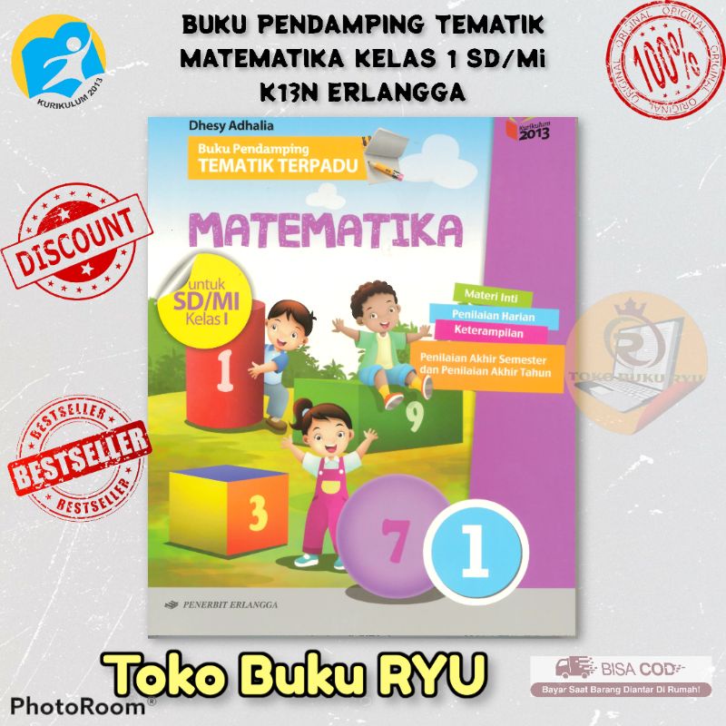 BUPING Matematika SD/Mi Kelas 1 K13N ERLANGGA