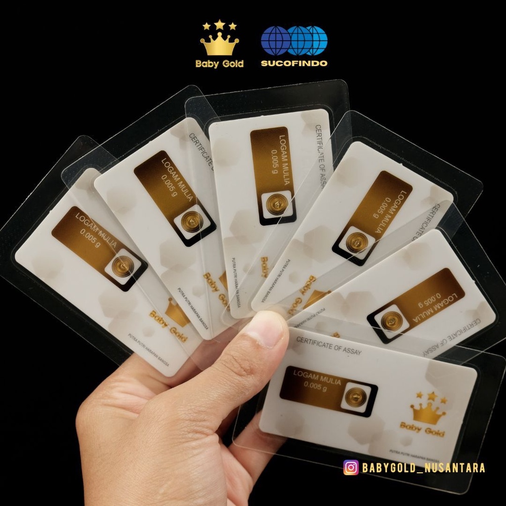 LOGAM EMAS ASLI 24karat kecil mini batangan 0.005 gram 24 karat Babygold Baby Gold minigram microgram minigold mini gold asli