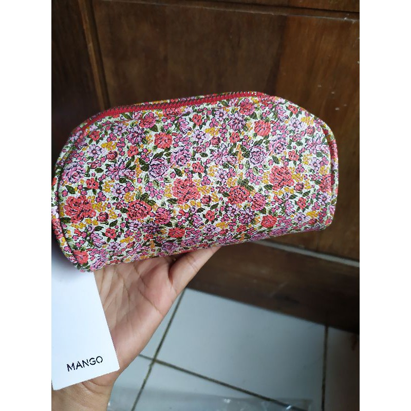MANGO FLORAL-PRINT COSMETIC BAG
