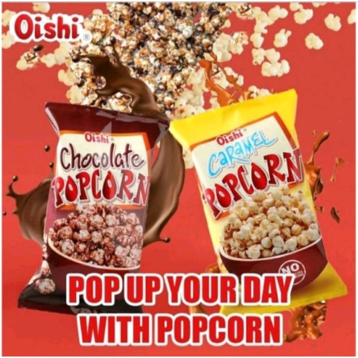 Oishi Popcorn Caramel | Chocolate | Cheese | 10 Bks @ 20 g