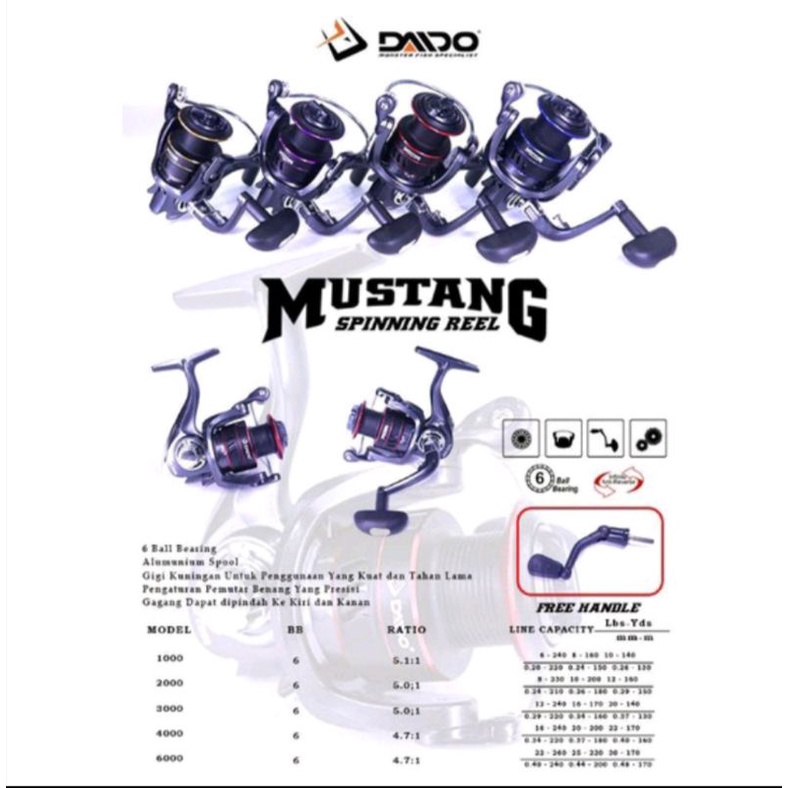 Reel Daido Mustang 1000 - 6000