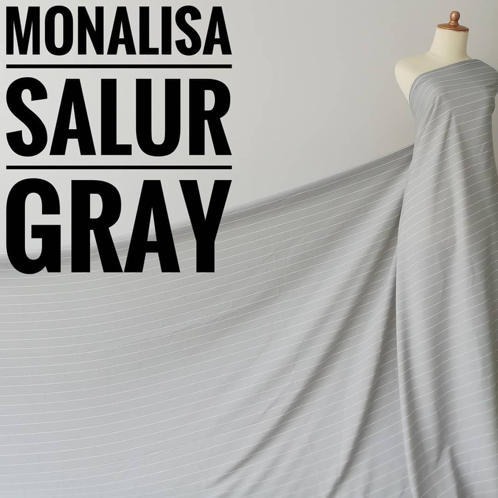 Kain Meteran Monalisa Salur Gray (0.5M)