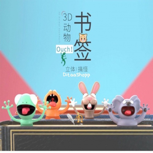 

Pembatas Buku Unik / Bookmark Animals Imut 3D Lux Limited - A 098