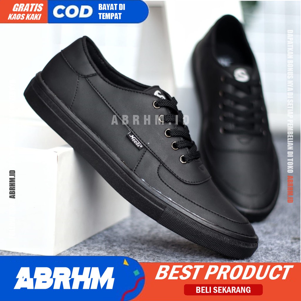 ABRHM x NED Sepatu Sneakers Casual Pria Sepatu Sneaker Cowok / Cowo Ori Sepatu Kasual Kerja Kuliah Kondangan Gaya Santai Keren Kekinian Original Murah Terlaris