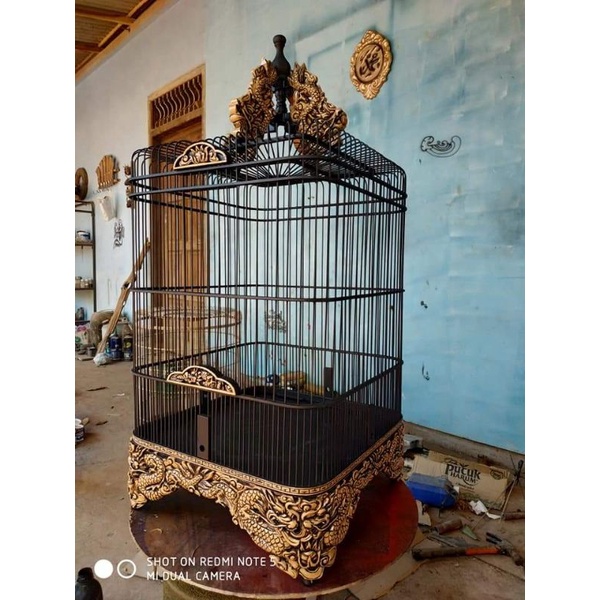 sangkar burung anis oval sangkar burung cak ijo ukir naga