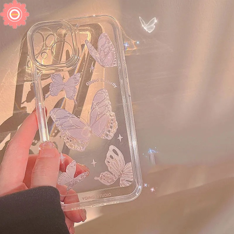 Ins Fantasy Butterfly Clear Casing Realme C55 10 Pro Plus C33 C35 C11 C25Y C25 C15 C20 C25s C12 C21Y 8i 8 C31 C20A C21 C3 Case Realme 6i 5 8pro 9i 9 9pro Plus 5s Lembut TPU Cover