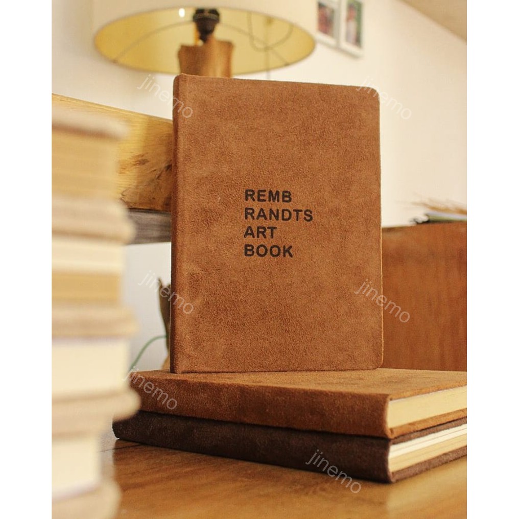 

Notebook Custom Hardcover Bullet Journal Bludru/Suede Ukuran A4 200 Hal