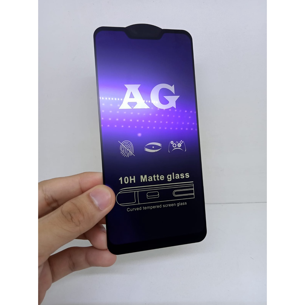 MATTE Blue Ray 9H Asus Zenfone Max ZB633KL M2 6.2&quot; Tempered Glass NO Sidik Jari