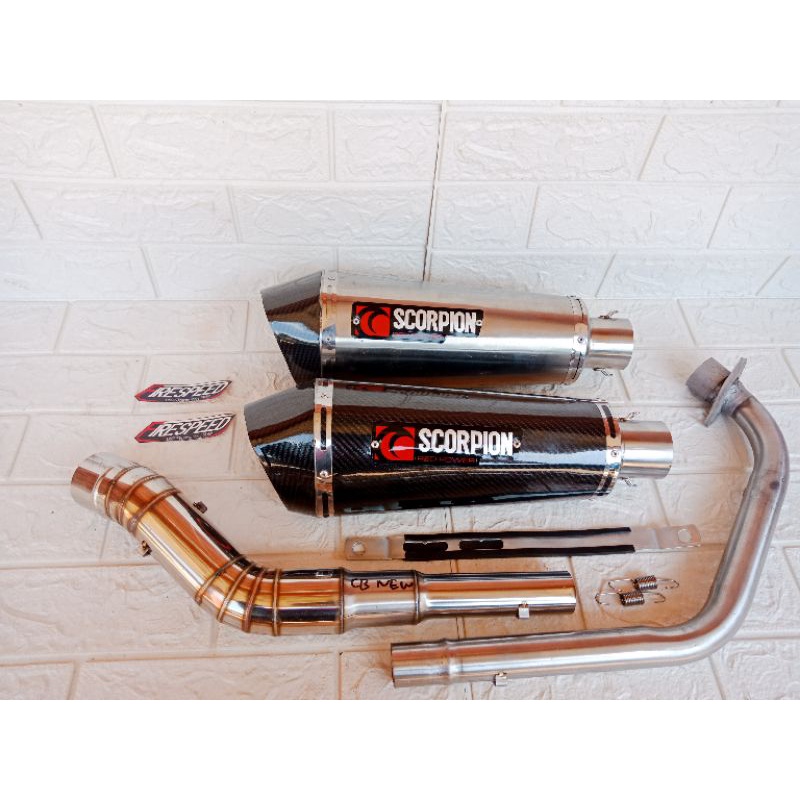Knalpot Racing Scorpion Knalpot Scorpion Pnp Vixion, R15, Cbr150, Gsx, Tiger, Megapro dll