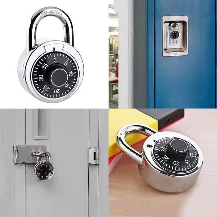 Gembok Padlock Model Putar Brangkas Security Rotary Combination Keyles