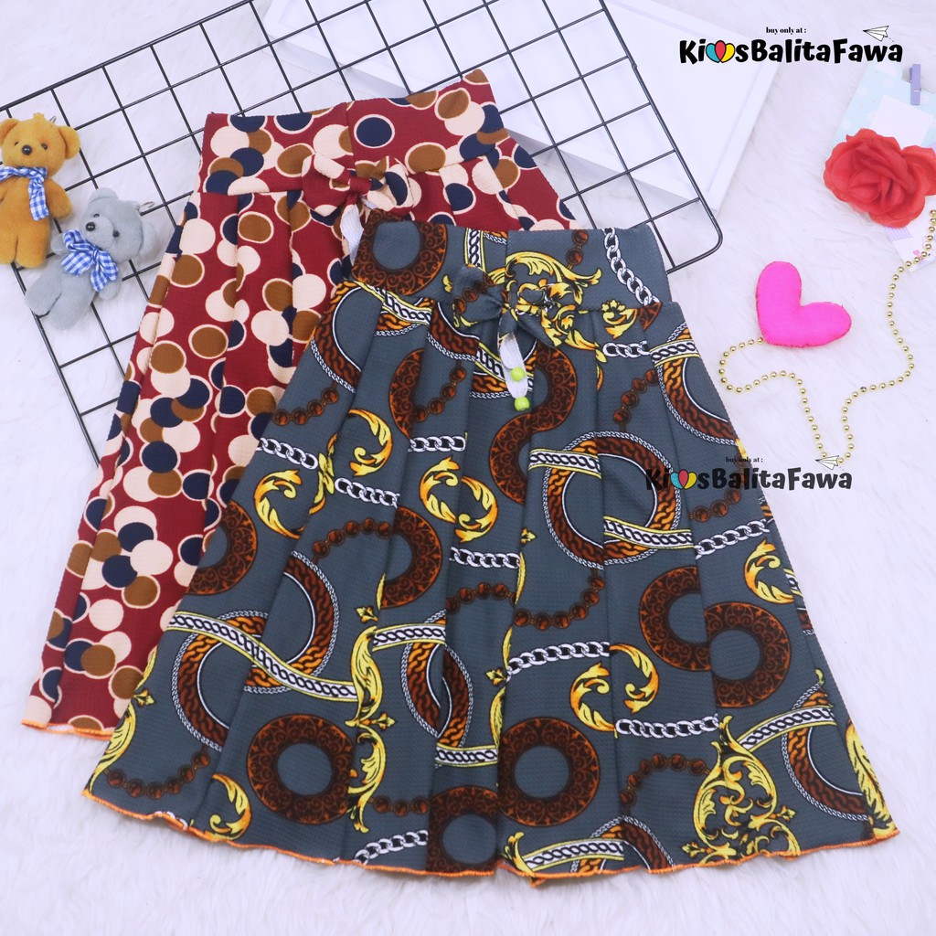 MOTIF Rok Pita Bianca uk 2-10 Tahun / Rok Motif Anak Perempuan Cewek Murah Skirt Bawahan Pendek Adem