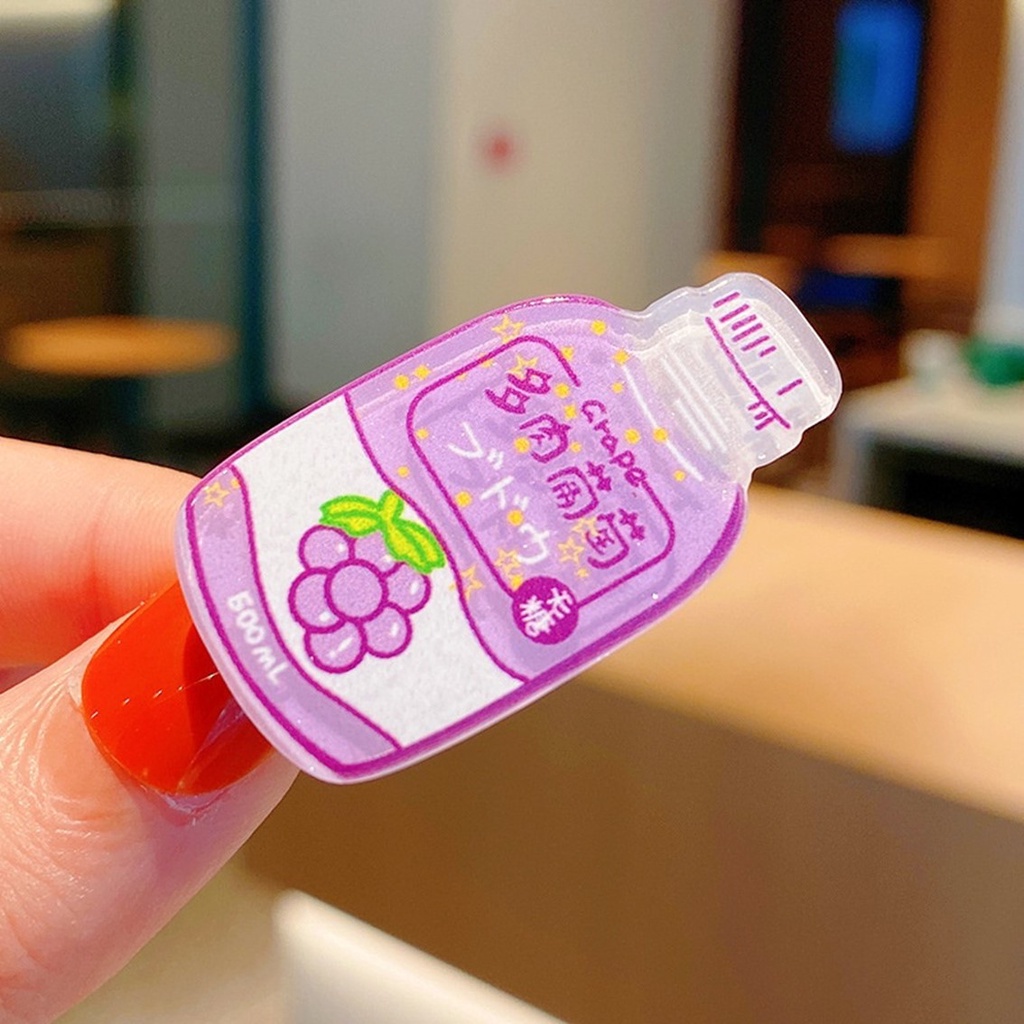 T&amp;Y Jepit Rambut Anak Perempuan Lucu 1 Pcs Jepitan Rambut Mini Fashion Karakter Minuman Jepitan Hair Pin Gaya Korea Kids Soda Drinks Import Murah