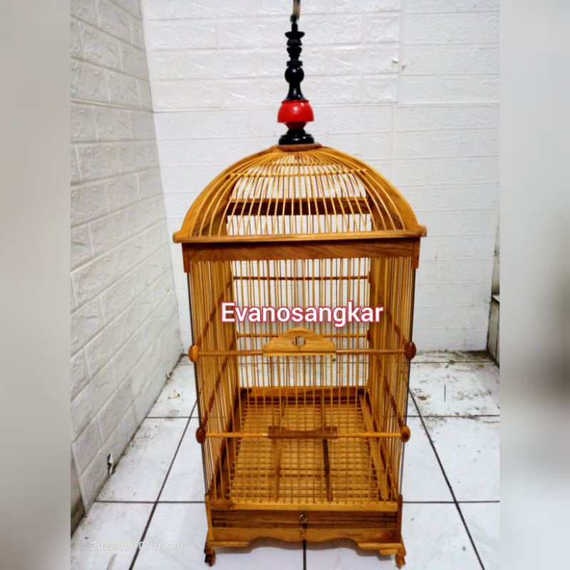 KANDANG/SANGKAR BURUNG KENARI,CIBLEK no 2 MODEL KUBAH KAYU JATI