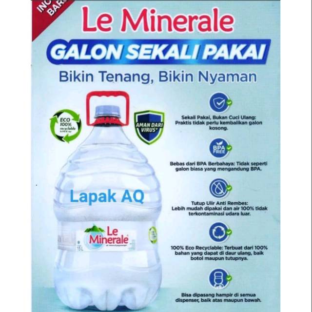 

Galon sekali pakai Le Minerale