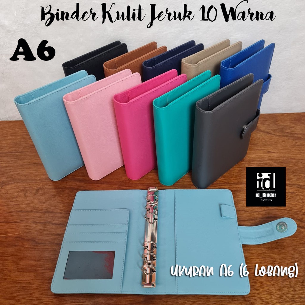 

Ag BINDER A6 (6 LOBANG RING) KULIT JERUK 10 WARNA PILIHAN UKURAN
