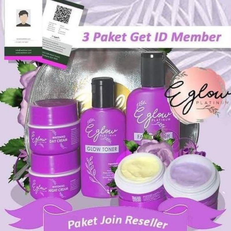 PAKET JOIN RESELLER EGLOW PLATINUM SKINCARE BPOM AMAN BUMIL & BUSUI