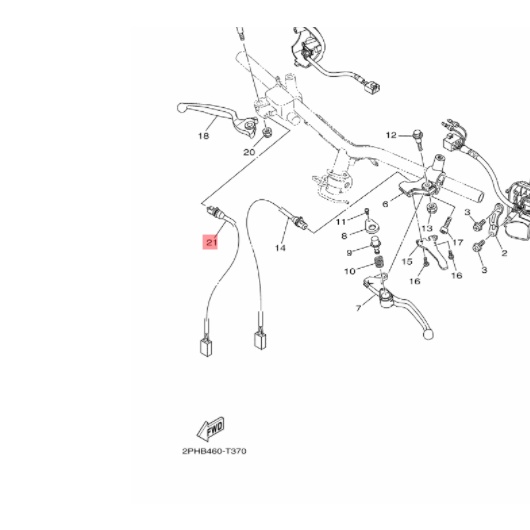 SWITCH SWIT REM DEPAN KANAN MIO J - MIO M3 S Z SOUL GT 115 125 ORIGINAL YGP 2PH-H3980-00