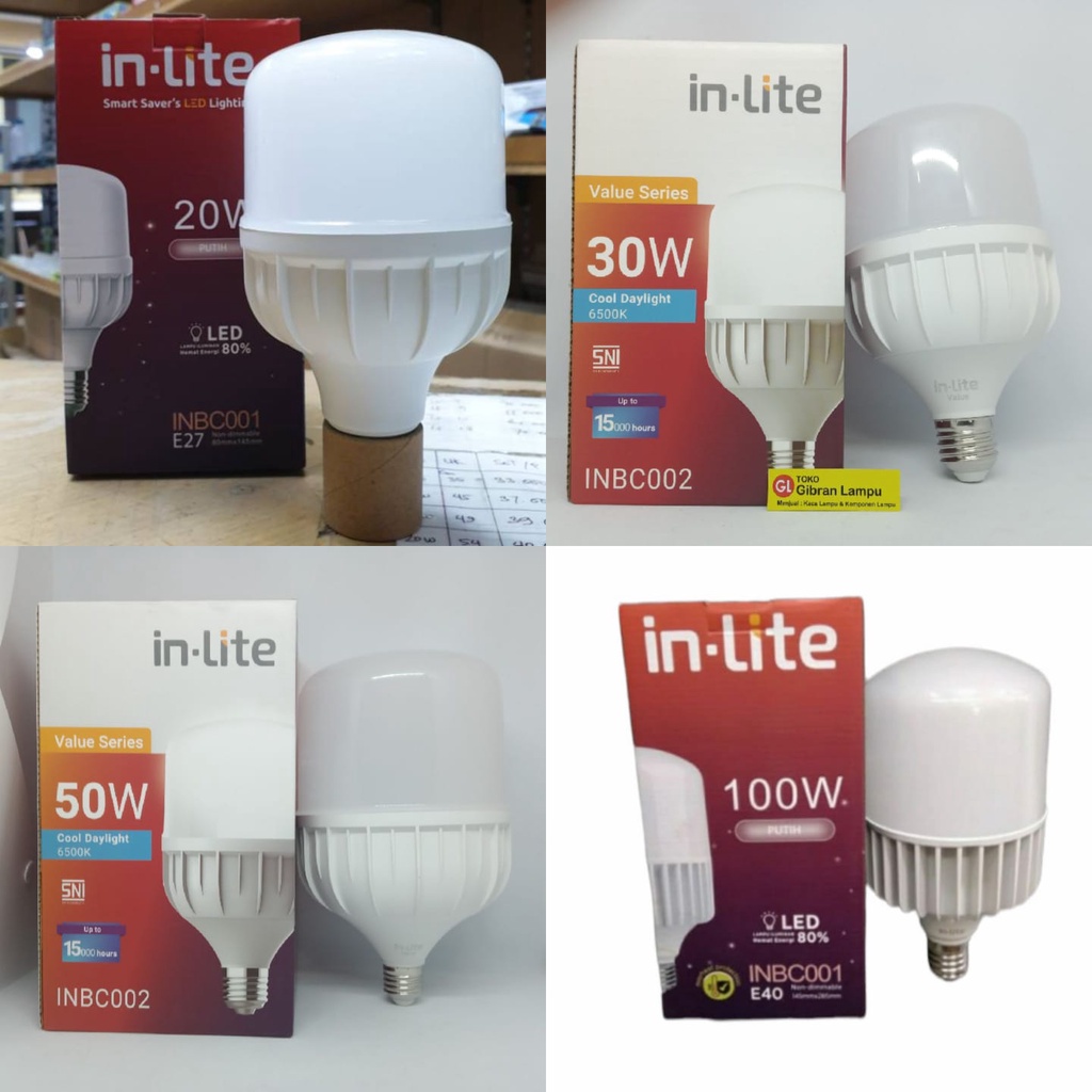 LED InLite Bohlam Kapsul - Lampu LED Putih Kuning dengan Overheat Protection